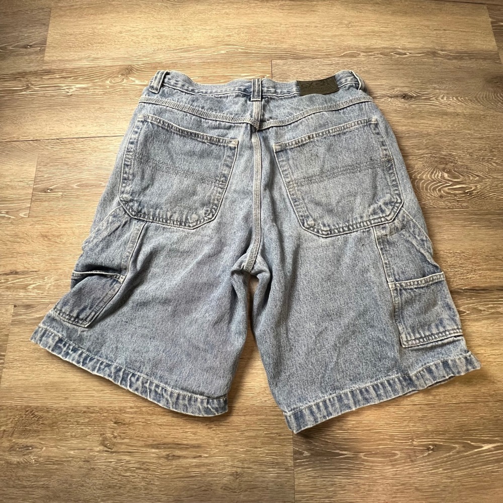 CXS 21 Carpenter Denim Shorts Mens 33 Light Wash Baggy Utility Skater Workwear